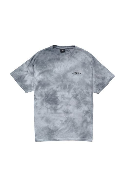 Stussy Womens Palm Tie Dye Relaxed T Shirt Blue - DLOCG7365